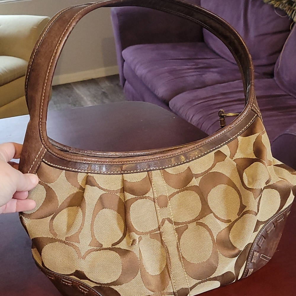 Rare Coach Ergo Jacquard Hobo #12227